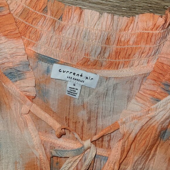 Anthropologie Current Air size S Lightweight Flare Sun Dress Flutter sleeve - Picture 2 of 4